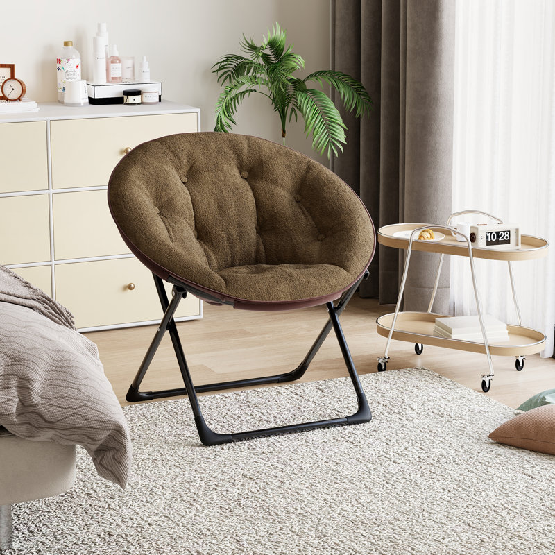 Upholstered Lounge Chair, Brown, Black