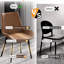 Chaises de salle à manger Modern Brown - Pieds en métal épais pour une durabilité ergonomique-1426256592-1426256594