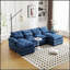 Luxueux canapé modulaire en chenille pour un confort et un style ultimes, parfait pour les salons modernes