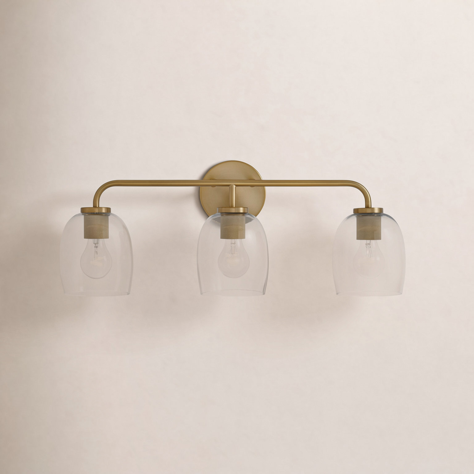 Attamore 3 Light Dimmable Vanity Light, Gold