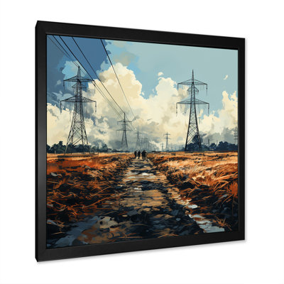 «Alytic Dessin of A Power Lines », art mural sur toile