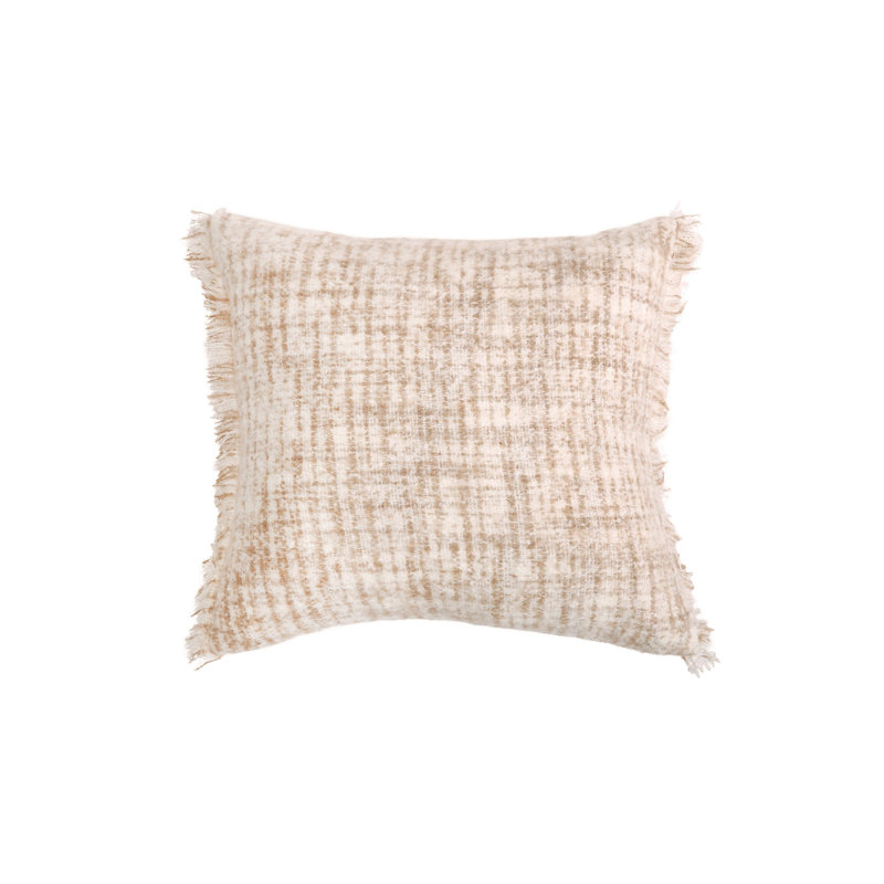 Bozeman Pillow Cover & Insert, Ivory / Oat, 20" X 20" Pillow