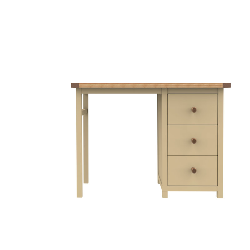 Bureau double caisson Bucoli, Brun / Gris clair