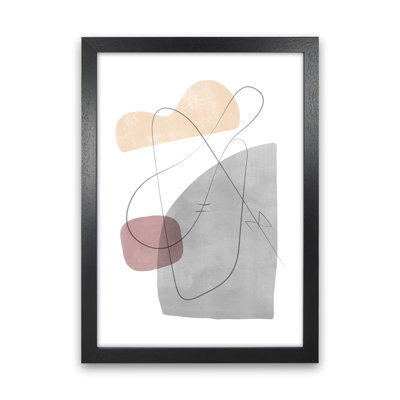 Abstraction With Grey Lines X - Print