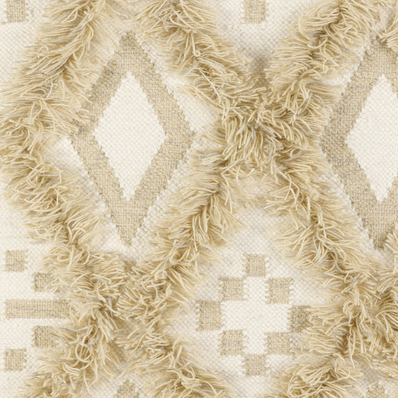 Tringle murale en laine Killingworth, Beige / gris moyen