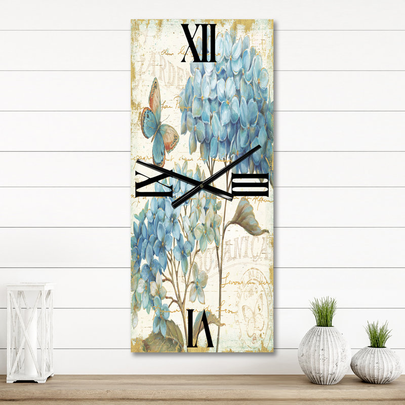 Butterfly Blue Garden II - Horloge murale traditionnelle, Petit