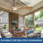 52''  Wood Modern Ceiling Fan Indoor/Outdoor Fan for Patios with Light and Remote Control 6-Speed Mute Reversible Motor Time-419788643