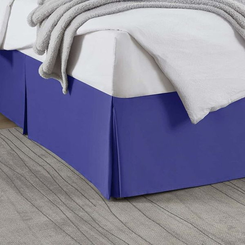 Luxury Pleated 14" Bed Skirt, Royal Blue, Full XL