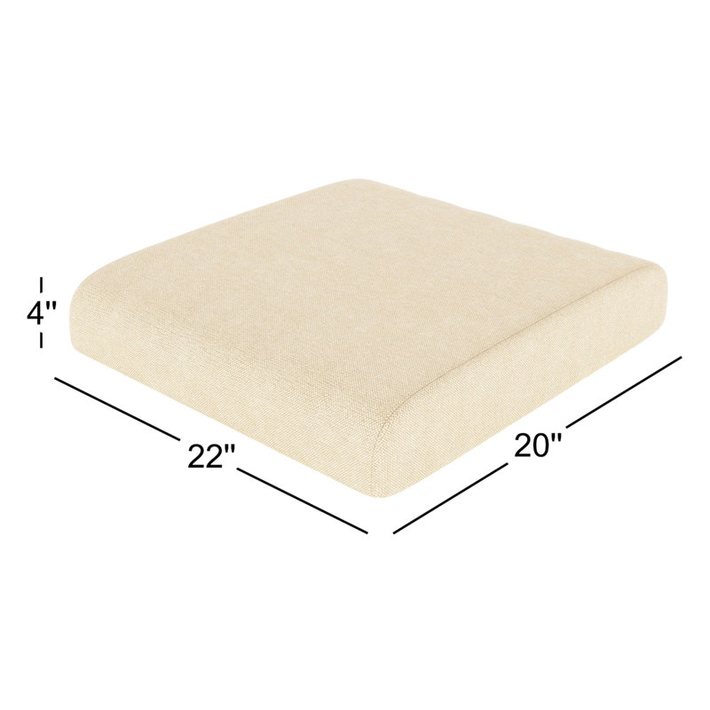 Coussin de repose-pieds d'extérieur Sunbrella®, Toile Toile Toile Sunbrella®, H 4 po x l 22 po x P 20 po