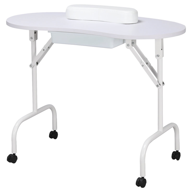 94cm Circular Folding Table, White