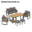 6 - Person Patio Dining Set with Rectangular Table