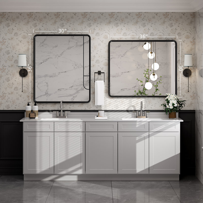 Miroir de meuble-lavabo mural Molly, 36 po x 30 po