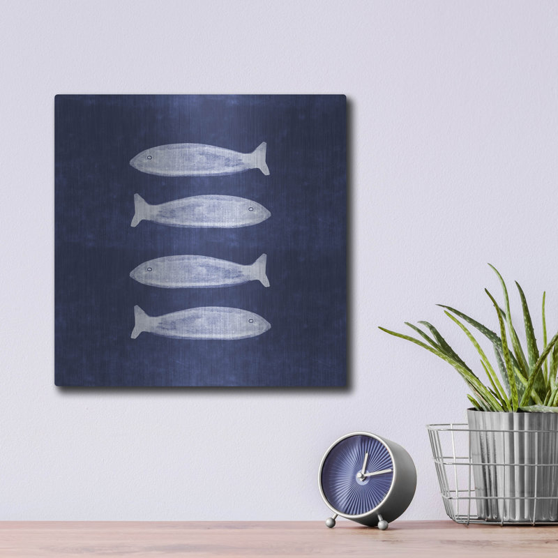«Indigo Fish» par Linda Woods, H 12 po x l 12 po