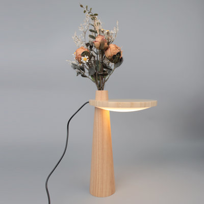 Lampe de vase créative, lampe de chevet DEL, rechargeable par USB, veilleuse tactile à 10 niveaux d'intensité pour la décoration intérieure, cadeau d'anniversaire original