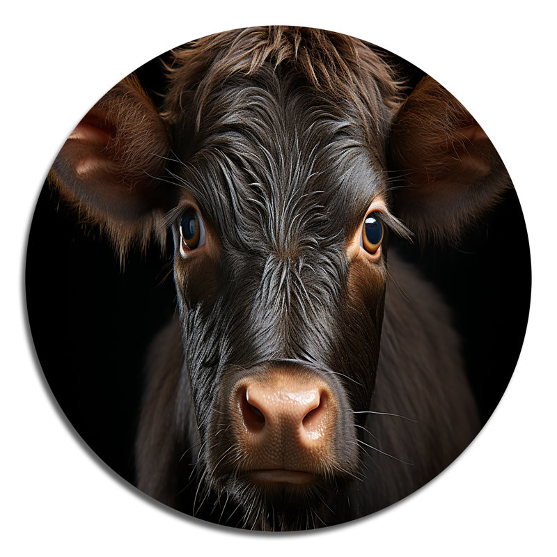 Madrid - animaux, art rond en métal, H 16 po x l 16 po