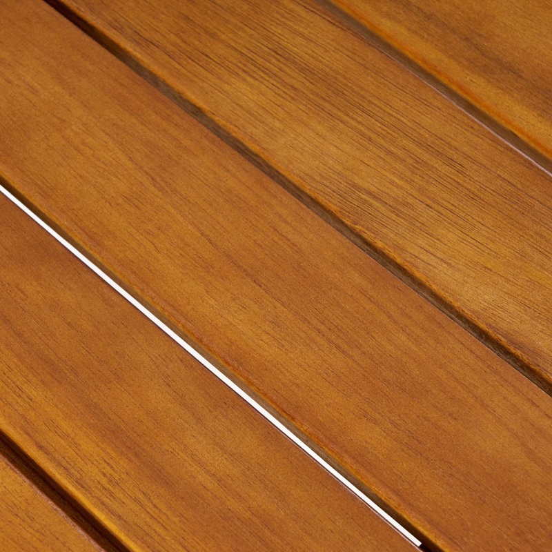 Table d'appoint d'extérieur en bois d'acacia 16 po