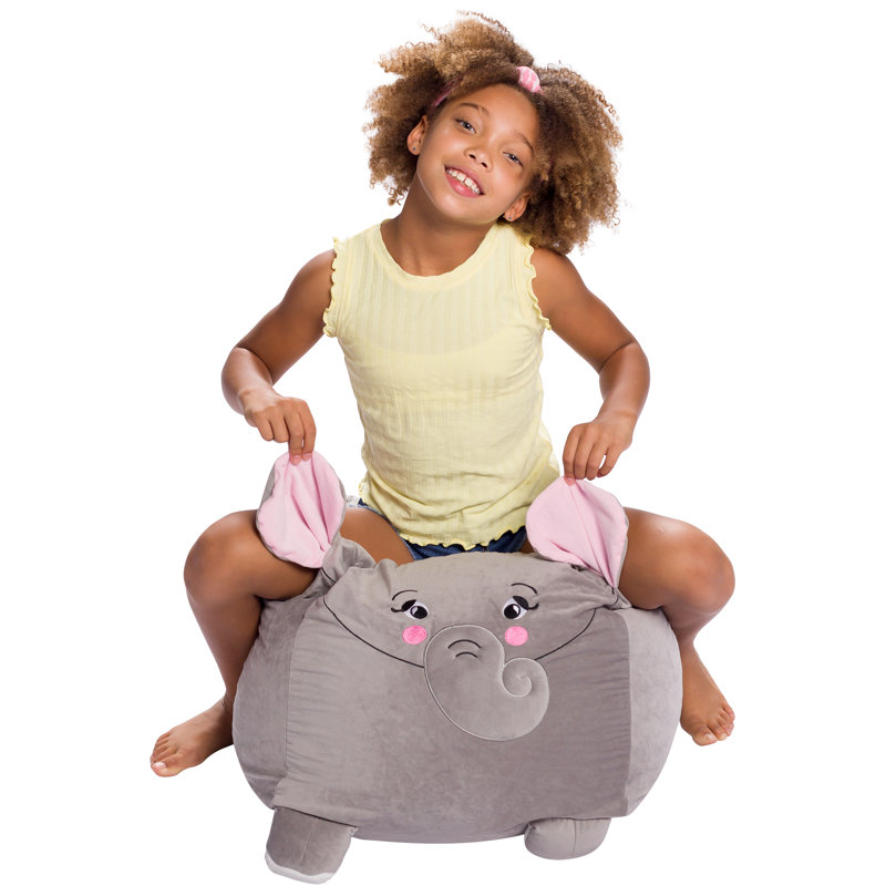 Petit fauteuil à billes Cozy Animal, H 19 po x l 24 po x P 24 po, Mélange de polyester éléphant gris