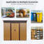 Rangement extérieur en métal 8 pi x 6 pi avec portes coulissantes verrouillables et plaque transparente pour le jardin, la pelouse-117711699