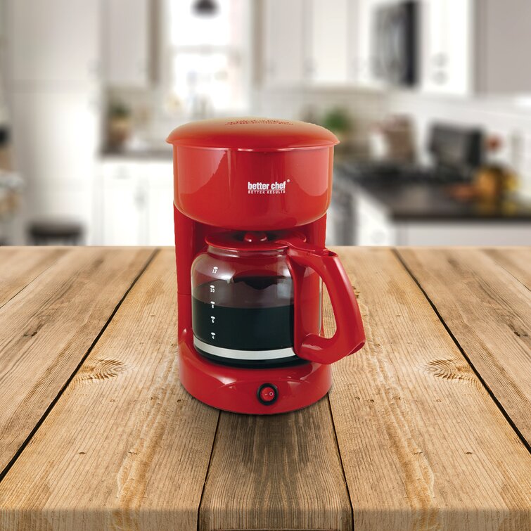 Better Chef 12-Cup Red Residential Drip Coffee Maker in the Coffee Makers  department at