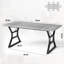 Grande table de salle à manger 70,9 po pour 6 personnes, table de cuisine rectangulaire avec pieds en métal robustes, table de salle à manger en bois pour famille-87358527