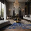 Tapis gris soyeux et moelleux-100862763