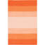 India Hand Loomed Cotton Modern Area Rug in Orange-677458405