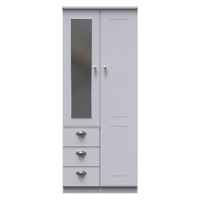 Conners Manufactured Wood Wardrobe, Grey Matt