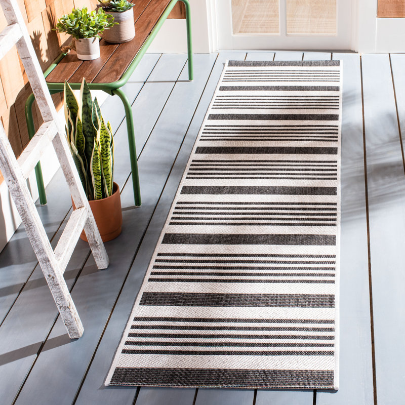 Marquart Performance Striped Indoor/Outdoor Area Rug, Runner 2'2" x 12'