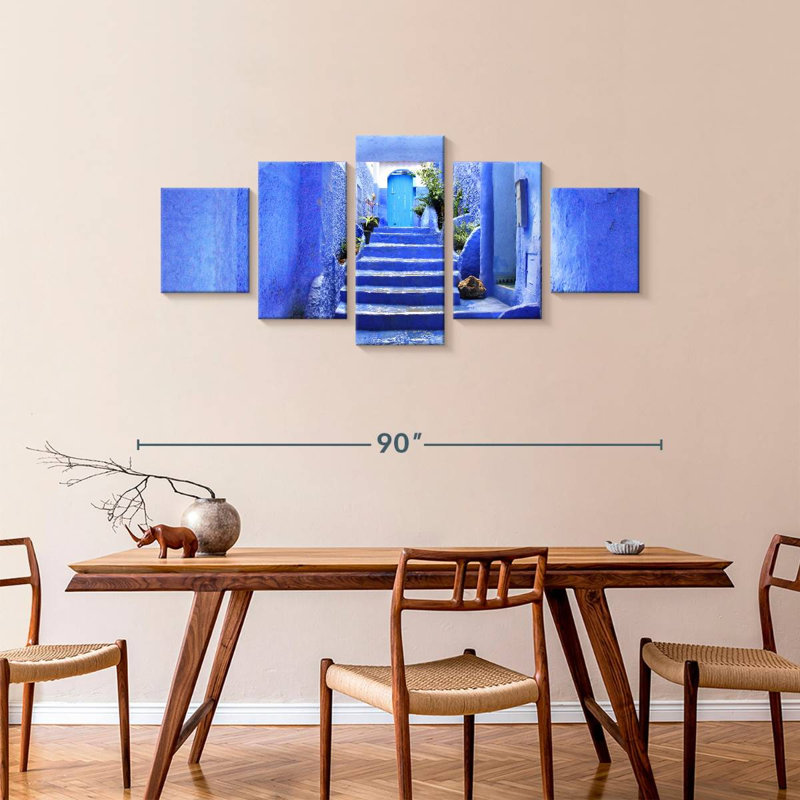 Moroccan Blue Pathway, 36" H x 80" W