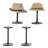 Wood Tabletop 4 Piece Hat Stand Racks