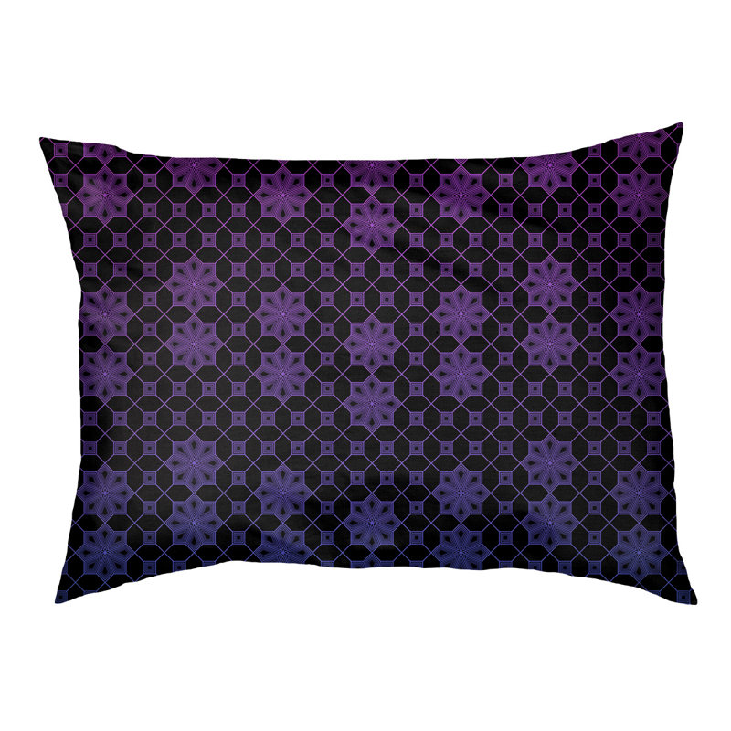Coussin pour chien Byrge, Bleu / Mauve, Moyen (l 29,5 po x P 19,5 po x H 9,5 po)