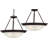 Lunar 4-Light Indoor Brushed Nickel Convertible Hanging Pendant (Semi-Flush) with Alabaster Glass Bowl-1678227351-1698091655