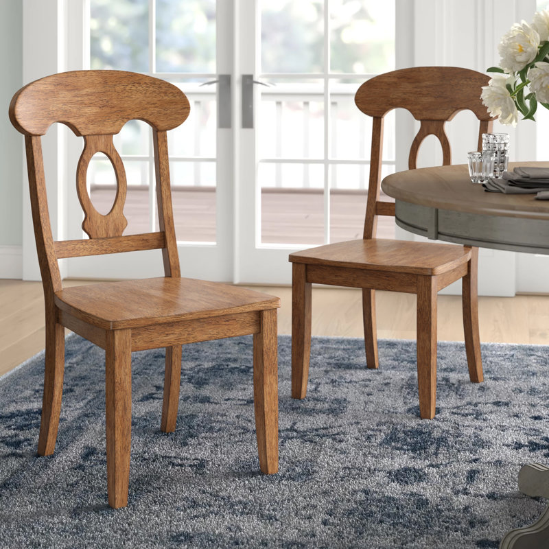 Stockton 17.13'' H Solid Wood Side Chair, Oak