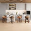 Tabouret de bar pivotant jaune Mid Century