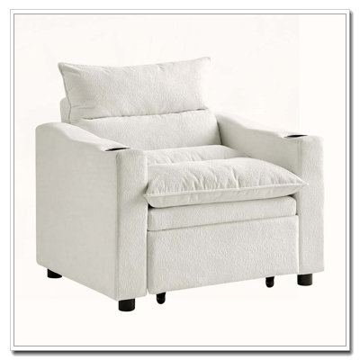 Fauteuil convertible en velours
