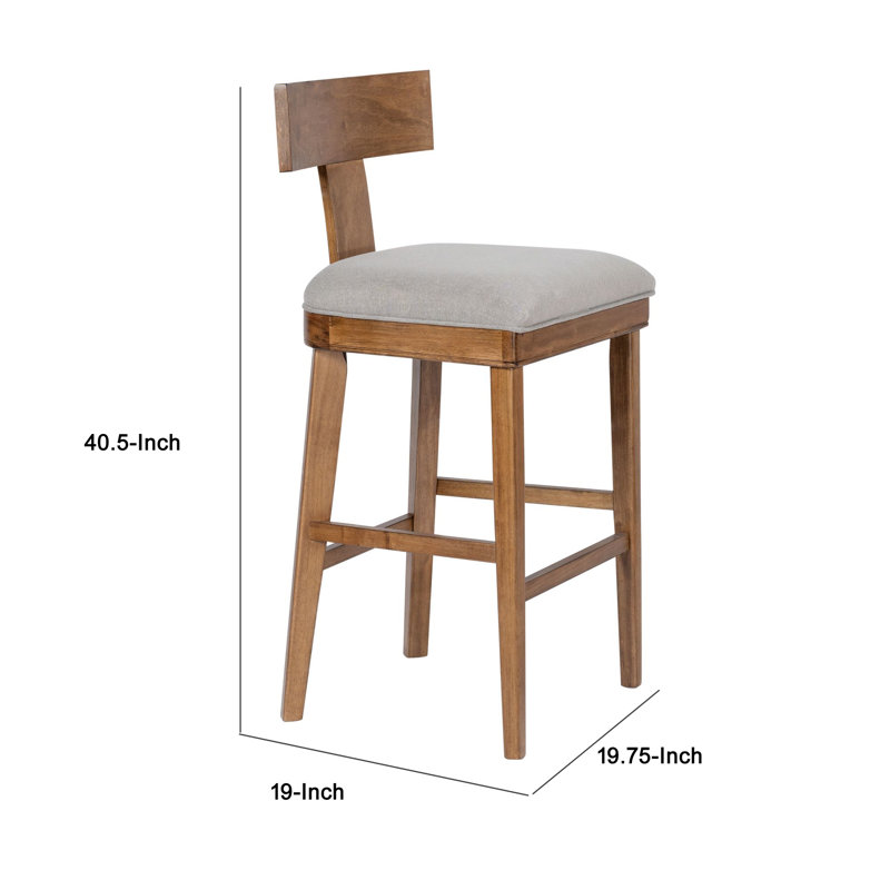 Chaise avec tabouret Hery, Tabouret de bar (hauteur d'assise de 29,5 po)