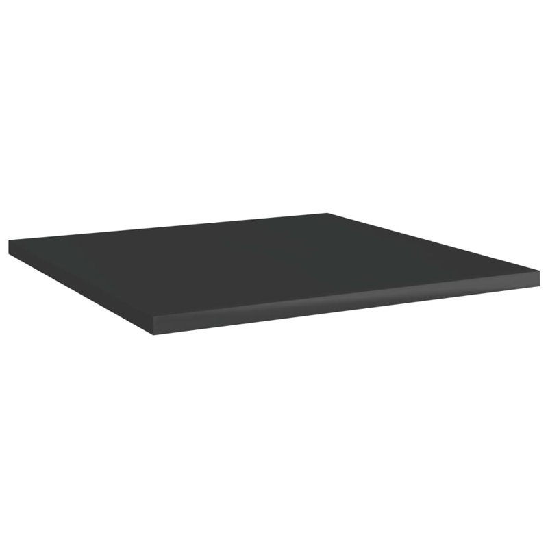 Tablettes flottantes étagères murales, Noir très lustré, H 0,6 po x l 15,7 po x P 15,7 po