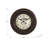 Clocks, 20" Round, Wall Clock, Antique Brown, Transitional