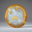 Genuine Banded "Smiley Face" Quartz Agate Slice from Brazil (0.6 Lbs)