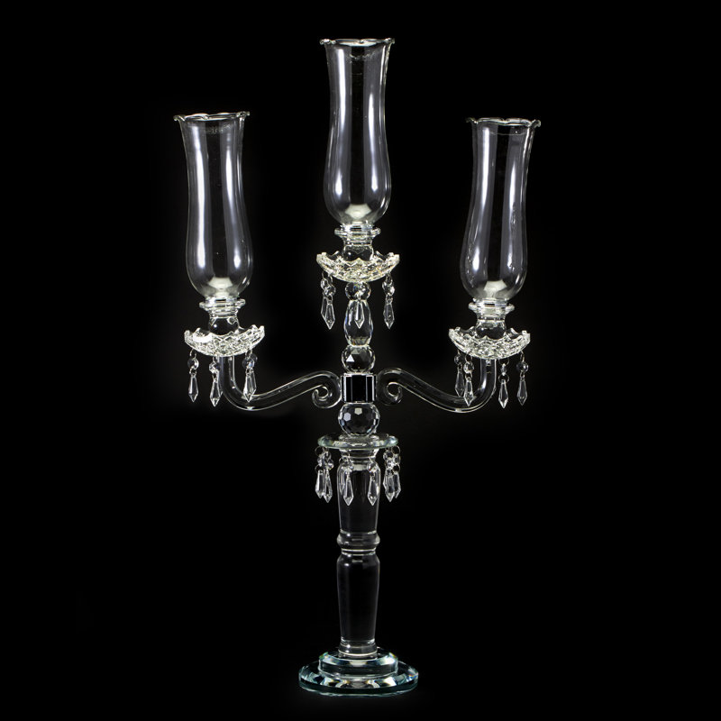 31'' H Crystal Floor Candelabra