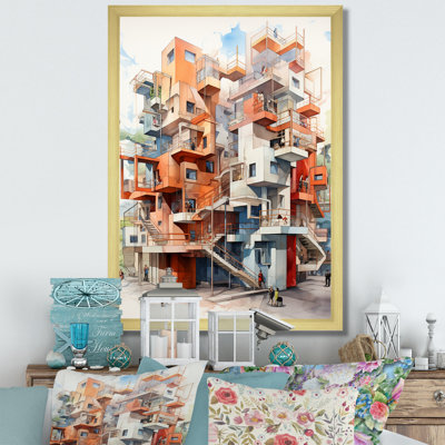 «Architecture Building Infinite Connaissances IV» - Décoration murale paysages urbains
