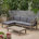 Structure grise / coussin gris foncé