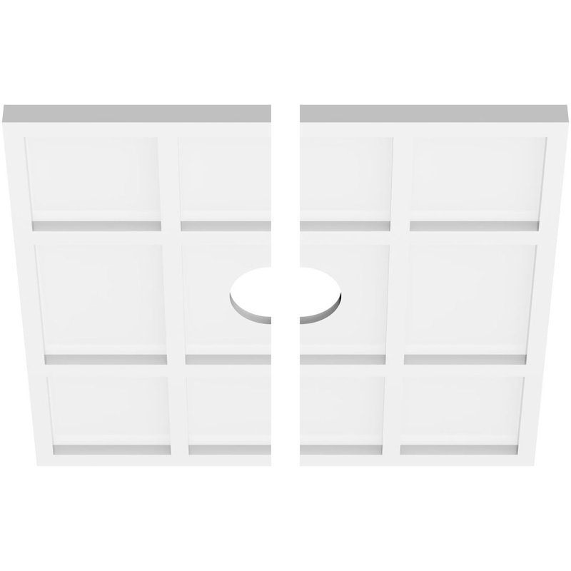 Médaillon de plafond contemporain Rubik, H 18 po x l 18 po x P 1 po