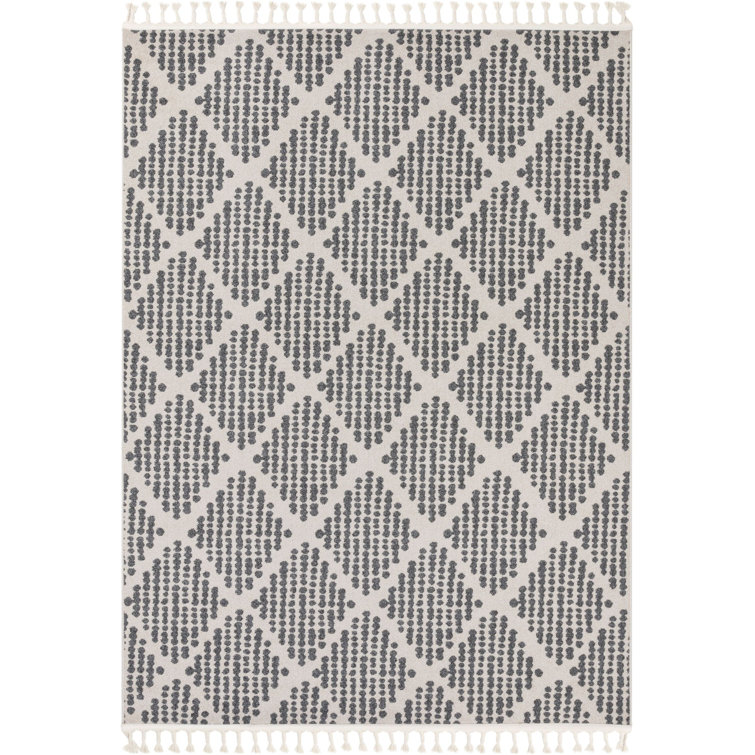 Loop-De-Loop Geometric Synthetic Area Rug