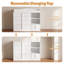 Commode 4 tiroirs 44,3 po avec plateau à langer - plateau amovible, tablettes ouvertes, poste de rangement pour chambre de bébé avec rangement