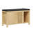 40" Shoe Storage Bench With Flip Drawers & Padded Seat Cushion, Open Compartments & Slatted Doors, Entryway Bench With Shoe Storage For Entryway, Hallway, Living Room, Bedroom, Natural