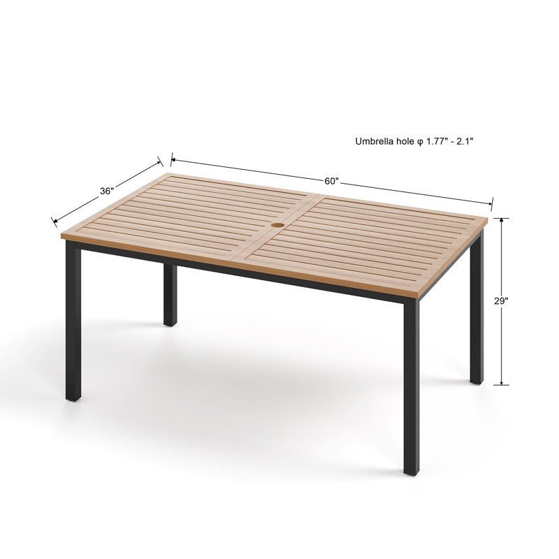 6 - Person Patio Dining Set with Rectangular Table