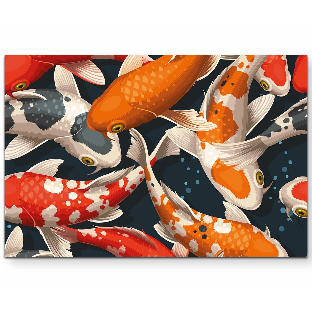 Leinwandbild Koi Fische