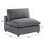 Canapé modulaire 5 pièces Cassandra - Gris anthracite-929211036
