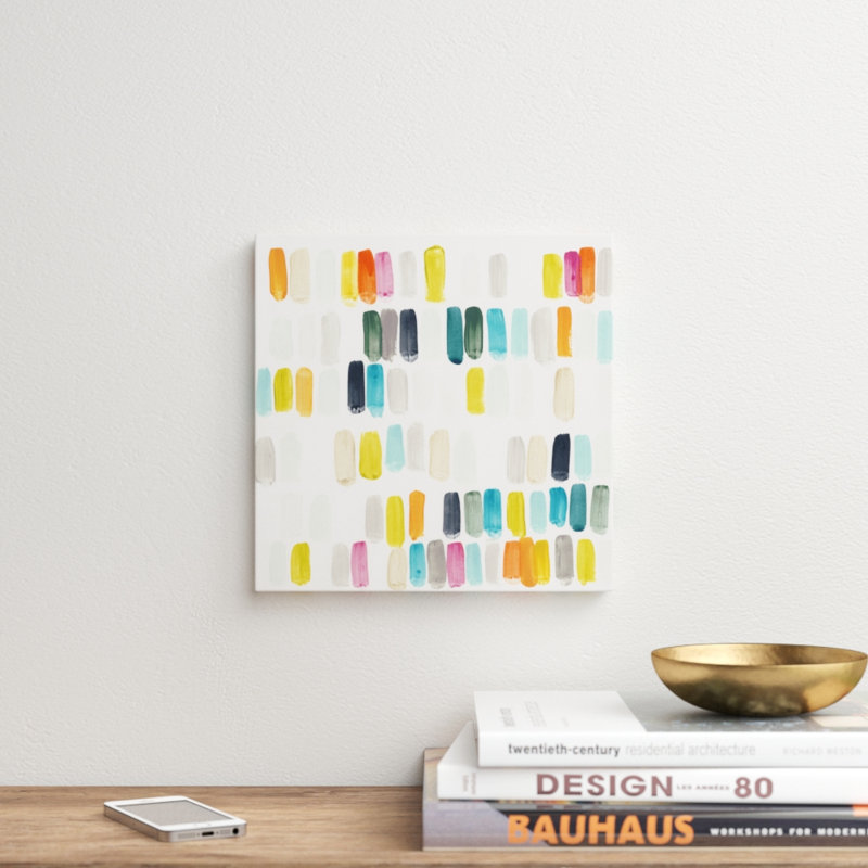 Bright Swatches I by June Erica Vess - Wrapped Canvas Painting, 30cm H x 30cm W